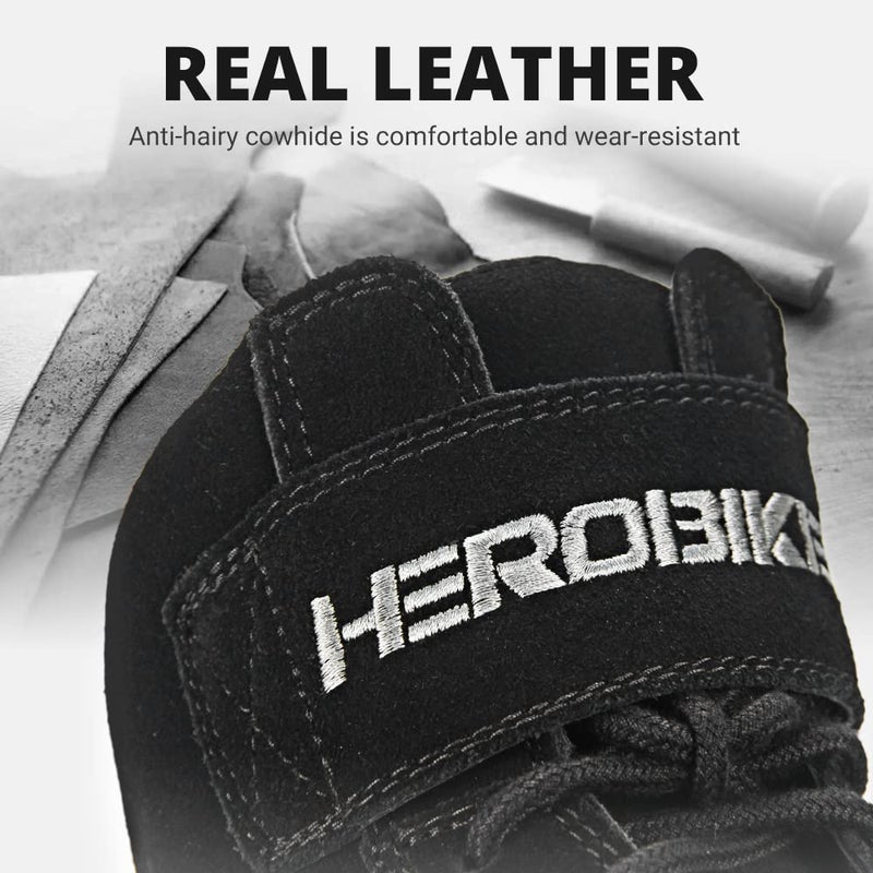 HEROBIKER Motorcycle Combat Boots Racing Hiking Outdoor Work Mid Ankle Shoes for Men - Image 5